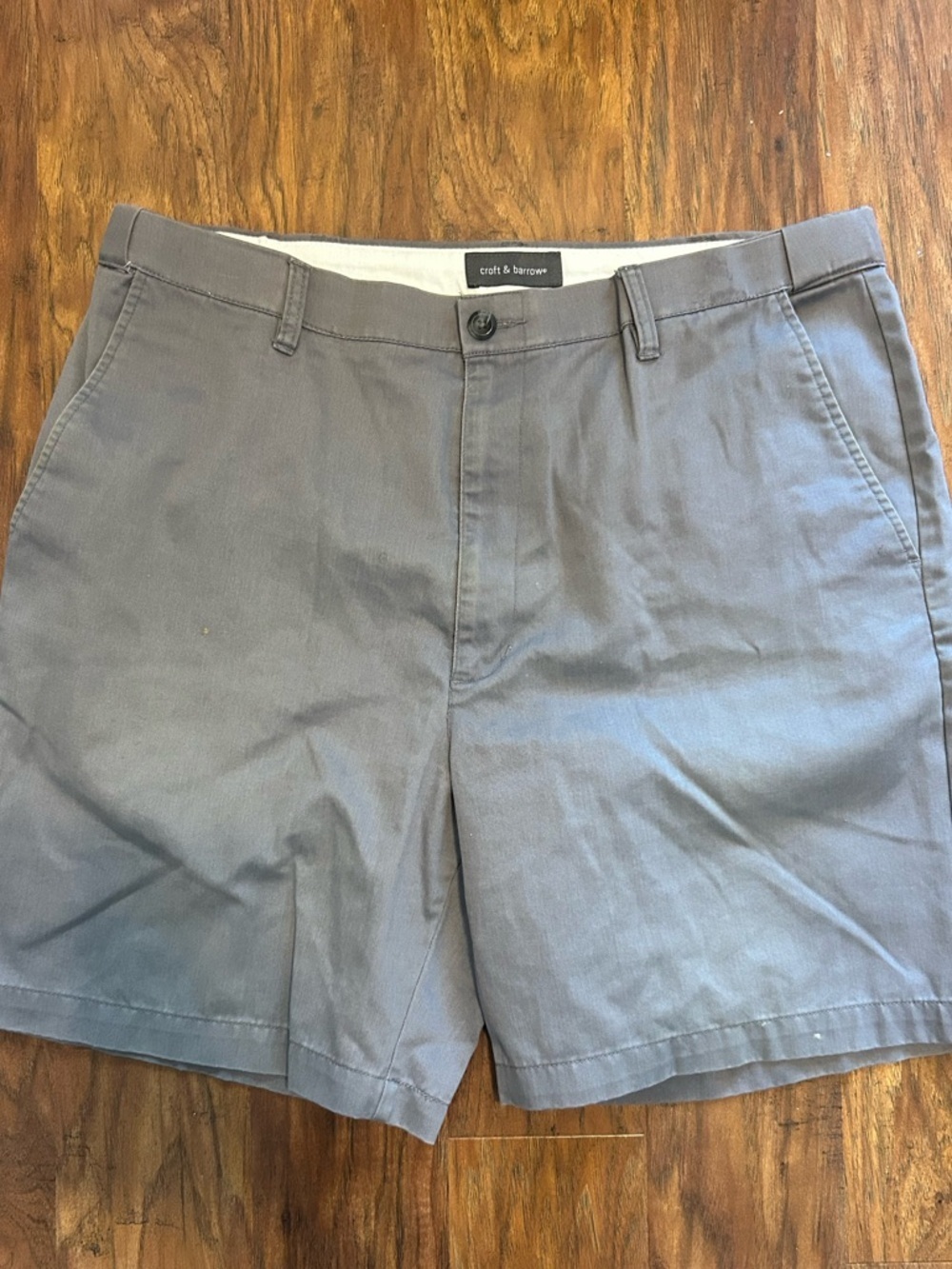 croft & barrow Men's Taupe Flat Front Shorts perfect for summer and outside